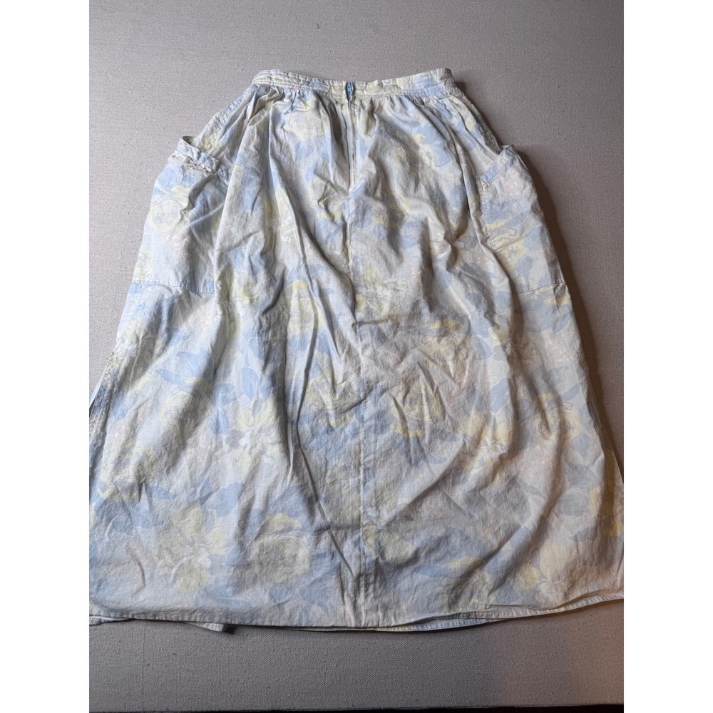 Vintage 80s/90s College Town Floral Midi Skirt Cottagecore Prairie Pocket XS - Picture 3 of 11